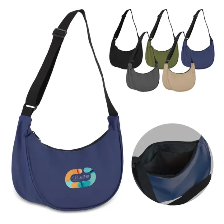 PU-coated R-PET 600D half moon sling bag 20L - LT95358 (gadzety reklamowe)